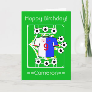 Carte Football Star (Moitiés Bleu et Blanc)