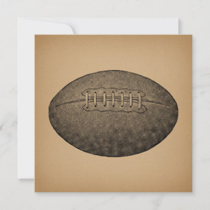 Carte Football vintage Illustré Art sportif antique