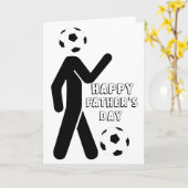 Carte footballeur, fête des pères heureuse (Fleur jaune)