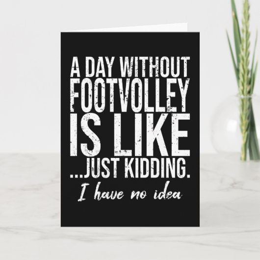 Carte Footvolley drôle cadeau sportif (Devant)