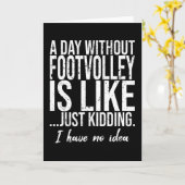 Carte Footvolley drôle cadeau sportif (Fleur jaune)