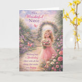 Carte For a Wonderful Niece Birthday Card (Fleur jaune)