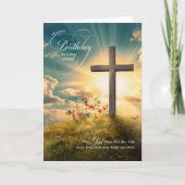 Carte For Aunt Christian Birthday Cross on Hill (Devant)