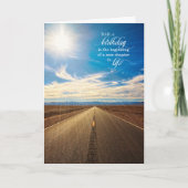 Carte for Dad Birthday Endless Road with Blue Sky (Devant)