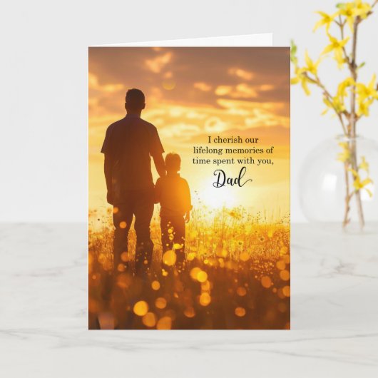 Carte for Dad on His Birthday Sunny Meadow (Fleur jaune)