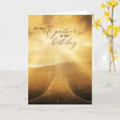 Carte for HIM Life Partner Birthday Sunlit Scenic Road (Fleur jaune)
