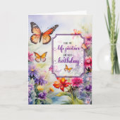 Carte For Life Partner Birthday Wildflower Garden (Devant)