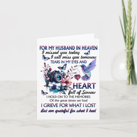 Carte For My Husband In Heaven I Missed You Today (Devant)