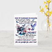 Carte For My Husband In Heaven I Missed You Today (Fleur jaune)