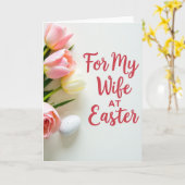 Carte For My Wife At Easter Card (Fleur jaune)