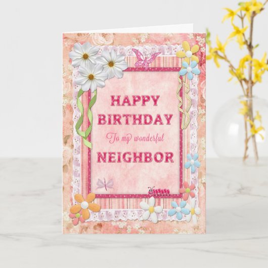 Carte For neighbor (Fleur jaune)