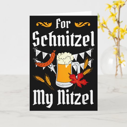 Carte For Schnitzel My Nitzel Festival Beer German (Fleur jaune)