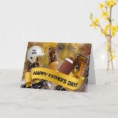 Carte for Son Father's Day Football and Beer (Fleur jaune)