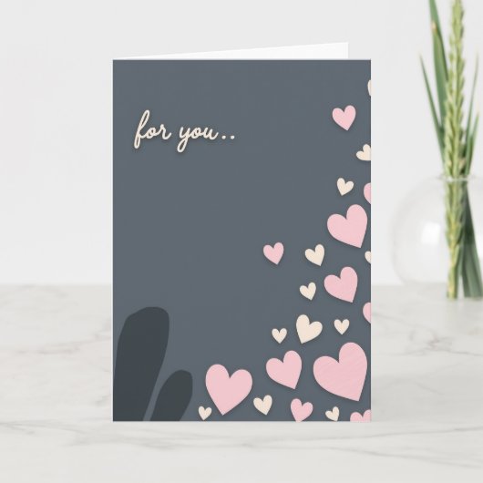 Carte For You Hearts Simple Love Card (Devant)