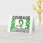 Carte Force Courage Espoir Maladie rénale (Fleur jaune)