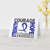 Carte Force Courage Hope CFS (Fleur jaune)