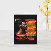 Carte Force Durable Résiliente Juneteenth Presque Libre (Fleur jaune)