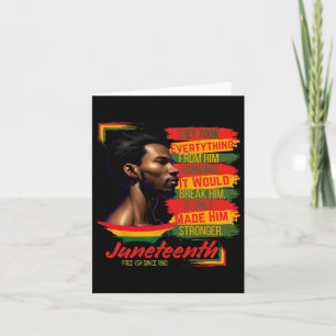 Carte Force Durable Résiliente Juneteenth Presque Libre