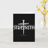Carte Force et clou Croix Bible Verset Chrétien  (Fleur jaune)