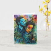 Carte "Force Silencieuse" - Une Fête des Pères émouvante (Fleur jaune)