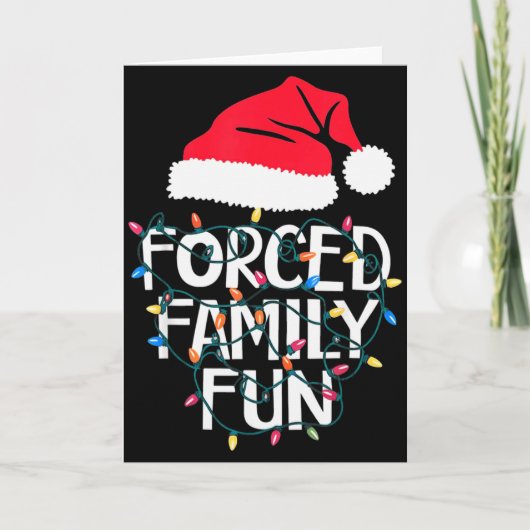 Carte Forced Family Fun Sarcastic Christmas Funny Men Wo (Devant)
