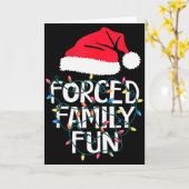 Carte Forced Family Fun Sarcastic Christmas Funny Men Wo (Fleur jaune)