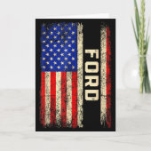 Carte Ford Last Name Shirt Ford Name American Flag  (Devant)