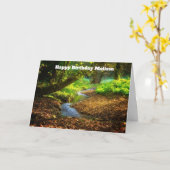 Carte Forest Creek Belle nature Photo Anniversaire (Fleur jaune)