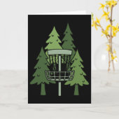 Carte Forest Disc Golf Sket Funny Disc Golfing Scene  (Fleur jaune)