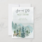 Carte Forest Wonder Rustic Économisez Notre Date Invitat (Devant)