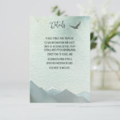 Carte Forest Wonder Rustic Pine - fiche Mariage (Debout devant)