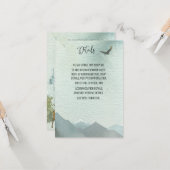 Carte Forest Wonder Rustic Pine - fiche Mariage (Devant/Arrière en situation)