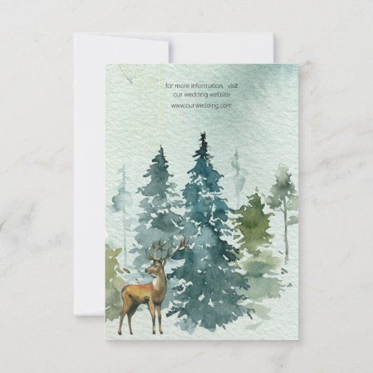 Carte Forest Wonder Rustic Pine - fiche Mariage (Dos)