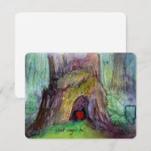 Carte forestcore Ladybug Juste pour dire bonjour (Devant / Derrière)