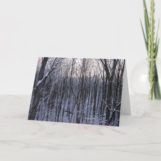 Carte Forêt d'arbres enneigés (Devant)