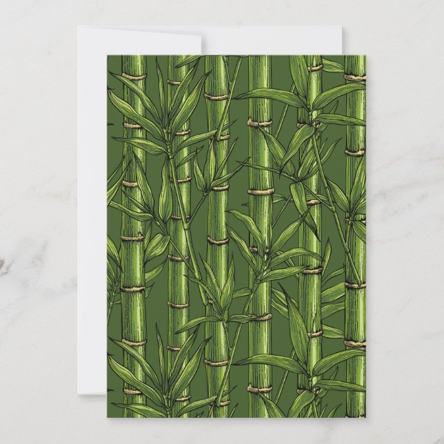Carte Forêt de bambou en vert (Devant)