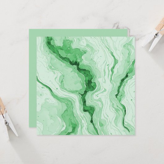 Carte Forêt de druzy Agate verte Illusion (Devant/Arrière en situation)