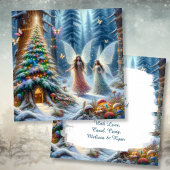 Carte Forêt de Fairytale enchantée Noël personnalisé