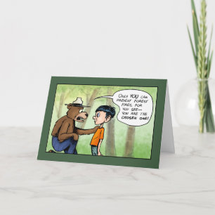 Carte Forêt de l'Élu Humour Fête des Pères