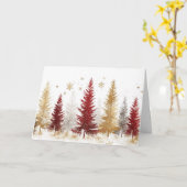 Carte Forêt de neige avec l'or et l'argent (Fleur jaune)