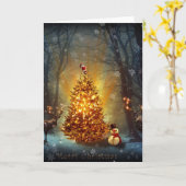 Carte Forêt de Noël                                 . (Fleur jaune)