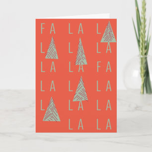CARTE FORET DE NOEL FA LA LA