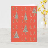 CARTE FORET DE NOEL FA LA LA (Fleur jaune)