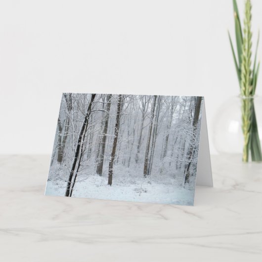 Carte Forêt de peupliers blancs enneigés (Devant)