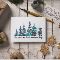 Forêt de pins dessinée à la main du poème de Rober
