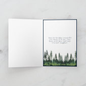 Carte Forêt de pins en hiver, rivière enneigée (Intérieur)