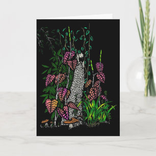 Carte Forêt de pluie néonique de bienvenue