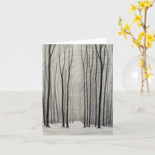 Carte Forêt d'hiver (Fleur jaune)