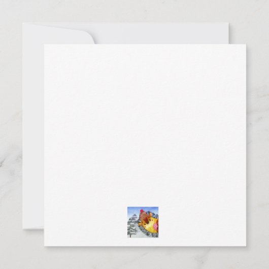 Carte Forêt d'hiver Amis des bois Deer Illustration (Dos)