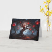 Carte Forêt extraterrestre, Orbes rouges lumineux "Joyeu (Fleur jaune)